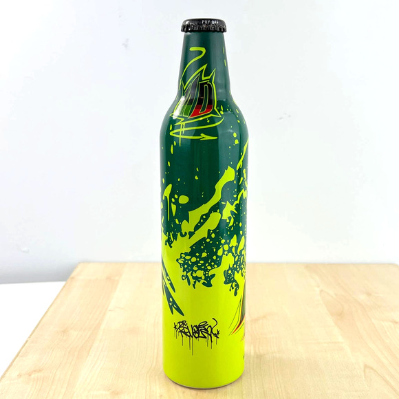 Mountain Dew Green Label Art Splish Splash 16oz Full Bottle - Picture 2 of 11